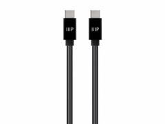 MONOPRICE USB Cable: Type C End 1, Type C End 2, Black, 10 ft Lg, 2.0 USB Specification, USB Cable (MPN 38918). Key specifications — End 1 Connection Type: Type C; Color: Black; Brand: MONOPRICE; Jacket Material: TPE; Product Type: USB Cable; End 2 Connection Type: Type C.