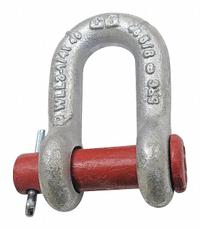 CROSBY D-Shackle: D-Shackle, 4,000 lb Working Load Limit, 1/2 in Body Thick, Carbon Steel, Silver (MPN G-215). Key specifications — Body Material: Carbon Steel; Brand: CROSBY.