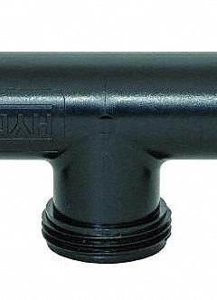 HYDRORAIN Manifold: 1" MIPT, PVC, 350 psi Max Working Pressure, 1.75 in Wd, 10 in Ht (MPN 03101). Key specifications — Connection: 1" MIPT; Material: PVC; Product Type: Manifold.