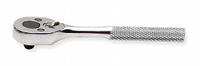 PROTO Hand Ratchet: Pear, Reversible, 5 in Overall Lg, Chrome, 15° Min Arc Swing, 1/4 in Drive Size (MPN J4749). Key specifications — attr1205598: Reversible; attr1205605: Quick-Release Not Included; attr1205626: Chrome; attr1228094: Proto; attr1205607: Pear; attr1205624: PROTO.