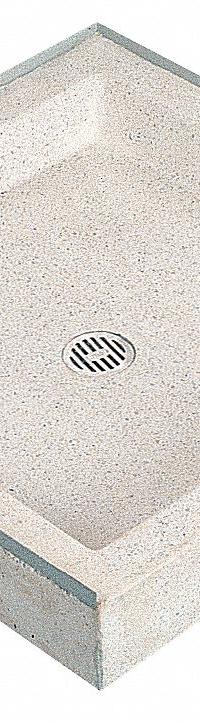 FIAT PRODUCTS Shower Floor: Square, Single Threshold, Terrazzo, 36 in Overall Lg, 7 in Overall Ht (MPN RM081). Key specifications — Material: Terrazzo; Drain Location: Center; Brand: FIAT PRODUCTS.