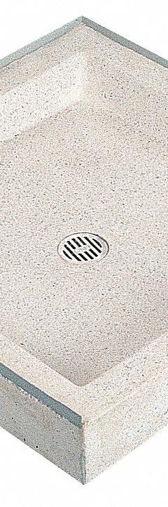 FIAT PRODUCTS Shower Floor: Square, Single Threshold, Terrazzo, 36 in Overall Lg, 7 in Overall Ht (MPN RM081). Key specifications — Material: Terrazzo; Drain Location: Center; Brand: FIAT PRODUCTS.