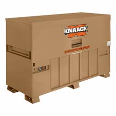 KNAACK Piano-Style Jobsite Box: 72 in W x 30 in D x 49 in H, 57.5 cu ft, Tan (MPN 91-KL). Key specifications — attr1116233: Tan; attr1116253: KNAACK; attr1222022: Includes Proprietary Recessed Padlock.