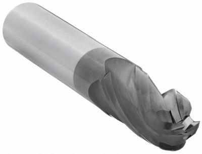 APPROVED VENDOR Ball End Mill: Carbide, TiCN Coated, 4 Flute, 11/16" Mill Dia, 1-1/2" LOC - General Purpose Carbide Ball End Mills