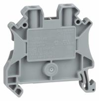 SCHNEIDER Terminal Block: DIN Rail Mounting Type, Screw Clamp Wire Termination, 2 Wire Terminals (MPN NSYTRV42). Key specifications — Brand: SCHNEIDER; For Minimum Wire Size: 26 AWG.