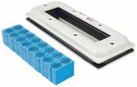 ROXTEC Cable/Pipe Seal: 19 Ports, Mild Steel, 0.138 in Compatible Cable or Pipe Dia - Min (MPN CF 16/19). Key specifications — Brand: ROXTEC.