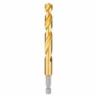 MILWAUKEE Hex Shank Drill Bit: 25/64", 135° Split Point, TiN-Coated HSS, Impact Rated (MPN 48-89-4622). Key specifications — attr1234973: Impact Rated; attr1234966: MILWAUKEE; attr1234978: 0.3906.
