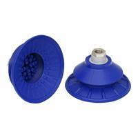 SCHMALZ Vacuum Pad Assembly: Bellows, 1.5 Folds, G1/4 in, 110 mm Pad Dia, NBR, Blue, 60 A, SAB (MPN 10.01.06.00853). Key specifications — attr1019101: 10.01.06.00853; attr1019103: SCHMALZ; attr1019107: 60 A.