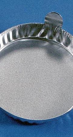EAGLE THERMOPLASTIC Weighing Dish: Non-Sterile, Aluminum, 80 mL Capacity, Included, Round, Gray (MPN D70-100). Key specifications — Brand: EAGLE THERMOPLASTIC; Color: Gray; Material: Aluminum; Boat Shape: Round; Includes Finger Tab: Included.