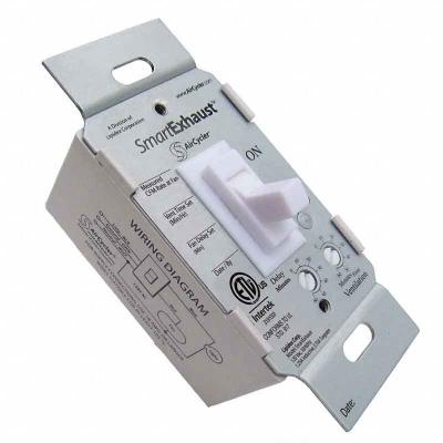 FIELD CONTROLS Speed Control: White, 20 to 40 min Timer, Toggle, 120V AC - Controls for Bathroom Exhaust Fans