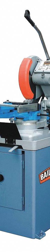 BAILEIGH INDUSTRIAL Cold Saw: Manual, 14 in Blade Dia. - English, 356 mm Blade Dia. - Metric (MPN CS-350EU). Key specifications — attr1255339: 220V AC; attr1255338: BAILEIGH INDUSTRIAL.