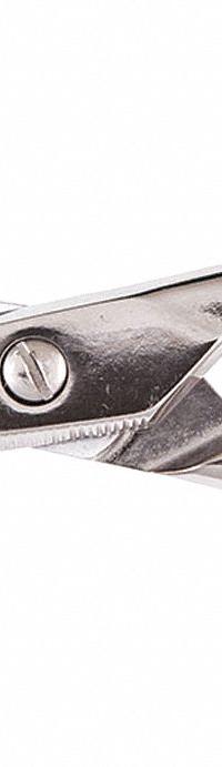 KLEIN TOOLS Electricians Scissors: Right-Hand, 5 1/4 in Overall Lg, Serrated, Steel, Fine, Silver (MPN 100CS). Key specifications — attr308500: Steel; attr308502: Silver; attr308505: Right-Hand; attr308522: Wire; attr324896: KLEIN TOOLS.