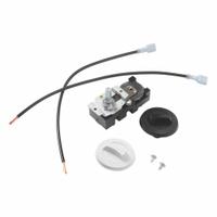 CADET Single Pole Thermostat Kit: 12 5/8 in Overall Wd, 120/240V AC, 50° to 90°F (MPN 66051). Key specifications — Thermostat Control Type: Mechanical Selector Dial; Voltage: 120/240V AC; Thermostat Control Range: 50° to 90°F; Includes: White and Black Knobs; Brand: CADET.