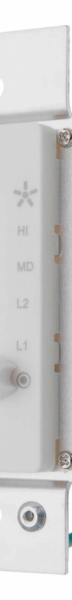 HUNTER Speed Control: White, 2 3/4 in Lg (MPN 27181). Key specifications — Finish: White; Material: Plastic; Switch Style: Dual Slide; For Use With: Hunter Residential Ceiling Fans; Brand: HUNTER.