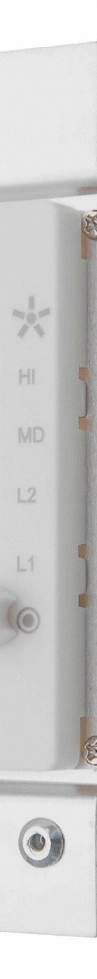 HUNTER Speed Control: White, 2 3/4 in Lg (MPN 27181). Key specifications — Finish: White; Material: Plastic; Switch Style: Dual Slide; For Use With: Hunter Residential Ceiling Fans; Brand: HUNTER.