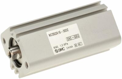SMC Compact Cylinder: 16 mm Bore Dia, 15 mm Stroke Lg, Tapped Hole Mounting - Basic Mount Compact Cylinders
