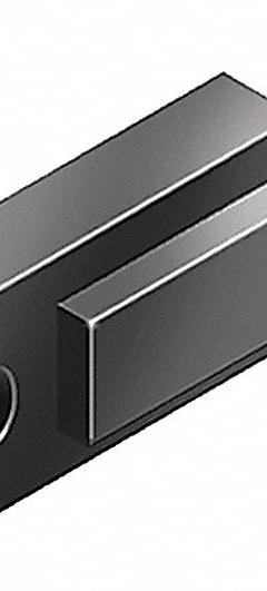 Conveyor Roller Mounting Bracket: 18 mm W, Black, 15 Series, 30 Series, 40 Series, 45 Series (MPN 093200S02). Key specifications — Brand: FATH INC.; Application: Bulk Conveying.