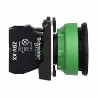 SCHNEIDER ELECTRIC Pilot Light: 30 mm Panel Mounting Size, Blue, LED, XB5 Series (MPN XB5FVM6). Key specifications — Series: XB5; Brand: SCHNEIDER; Includes Push-To-Test: No Push-To-Test Included.