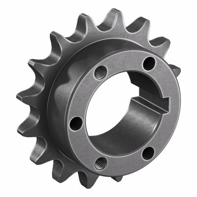 TSUBAKI Sprocket: For 60 Chain, 16 Teeth, 3.845 in Pitch Dia, 4.221 in Outside Dia - Size 60 Bushed-Bore Roller Chain Sprockets