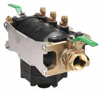WILKINS Reduced Pressure Zone Backflow Preventer: 375XL, Std Configuration, Glass-Filled Nylon, FNPT (MPN 112-375XL). Key specifications — Shut-Off Valve Type: Ball Valve; Connection Type: FNPT.