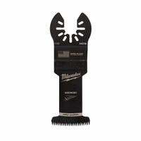 MILWAUKEE Oscillating Tool Blade: 1 3/8 in Blade Wd, 4 1/16 in Overall Lg, Fast Cutting, Steel (MPN 49-25-1139). Key specifications — attr1097473: Clean Hardwood; attr1097476: MILWAUKEE; attr1097456: Fast Cutting.