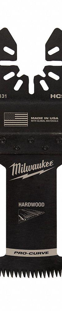 MILWAUKEE Oscillating Tool Blade: 1 3/8 in Blade Wd, 4 1/16 in Overall Lg, Fast Cutting, Steel (MPN 49-25-1139). Key specifications — attr1097473: Clean Hardwood; attr1097476: MILWAUKEE; attr1097456: Fast Cutting.