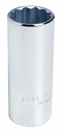 PROTO Socket: SAE, 1/2 in Drive Size, 1 5/16 in Socket Size, 12-Point, Deep, Chrome, Socket (MPN J5342). Key specifications — attr1204417: PROTO; attr1204392: Chrome.