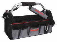 WESTWARD Tool Tote: 19 in W x 8 in D x 10 in H, Black, Polyester, 11 Pockets, 3 Inside Pockets (MPN 32PJ34). Key specifications — Color: Black; Brand: WESTWARD; Material: Polyester.
