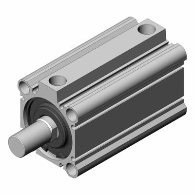 SMC Compact Cylinder: 50 mm Bore Dia, 75 mm Stroke Lg, Through Hole Mounting - Through Hole Mount Compact Cylinders