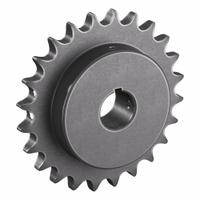 TSUBAKI Single Strand Sprocket: 60, For 3/4 in Chain Pitch, 1 1/4 in Bore Dia, 24 Teeth, Steel (MPN 60B24F-1 1/4). Key specifications — Brand: TSUBAKI.