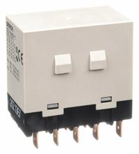OMRON Enclosed Power Relay: Bracket Mounted, 25 A Current Rating, 24V DC, 3PST-NO/SPST-NC (MPN G7J-3A1B-T-W1-DC24). Key specifications — Brand: OMRON; Base Type: Square; Mounting Style: W-Bracket; Electrical Connection: Quick-Connect; Manufacturer Part Number: G7J-3A1B-T-W1-DC24; Operating Current: 25 A at 220V AC (Resistive Load NO); Series: G7J Series; Relay Bracket Type: W-Bracket (Sold with Relay).