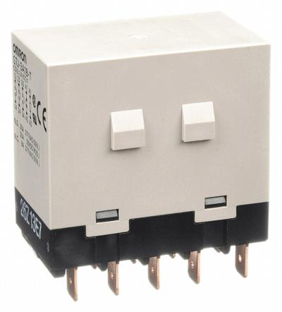 OMRON Enclosed Power Relay: Bracket Mounted, 25 A Current Rating, 24V DC - Bracket-Mounted Relays