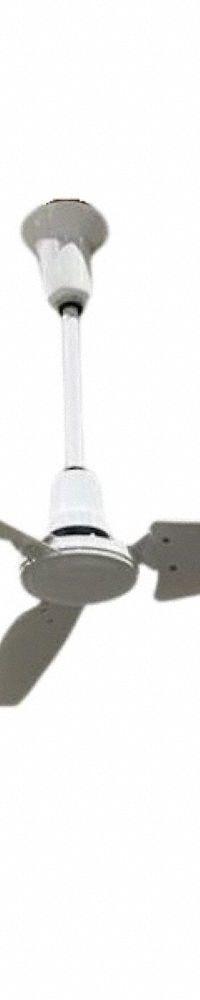 VES Ceiling Fan: 8,168 cfm Airflow, 56 in Blade Dia, 5 Speeds, 120V AC, Single Phase, White, 0.5 A (MPN 117698). Key specifications — Voltage: 120V AC; Light Kit: No; Number of Speeds: 5; Phase: Single; Current: 0.5 A; Brand: VES.