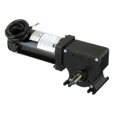 Dayton Gearmotor: Right Angle, 90V DC, TENV, 64 RPM, 123 in-lb Max Torque, 28:1 - Right Angle DC Gearmotors