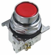 EATON Flush Push Button Operator: Non-Illuminated, Flush Profile, Metallic, 30 mm, 1NO (MPN 10250T23R). Key specifications — Brand: EATON; Action: Momentary; Series: 10250T; Push Button Material Type: Metallic.