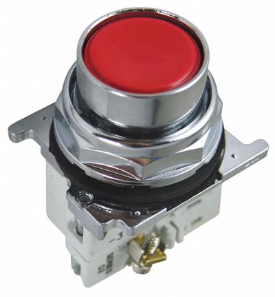 EATON Flush Push Button Operator: Non-Illuminated, Flush Profile, Metallic, 30 mm - Flush-Mount Push Buttons