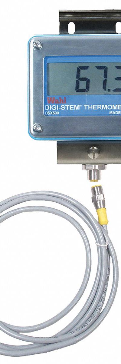 WAHL Digital Process Thermometer: -328°F to 1,472°F /-200°C to 800°C - Water-Resistant Panel Mount Digital Thermometers