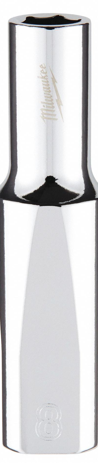 MILWAUKEE Deep Well Socket: Metric - Anti-Roll Hand Sockets