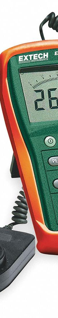 EXTECH Light Meter: Built-In Stand/Protective Cover/Protective Rubber Holster/Remote Sensor, LCD (MPN EA30). Key specifications — Brand: EXTECH; Light Level Accuracy: ±3%; Digital Display Screen Type: LCD; Includes: Protective Cover; Certificate of Calibration: Not Included.