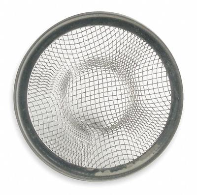 APPROVED VENDOR Strainer: 2 in Overall Dia, 7/8 in Overall Ht, Stainless Steel, Unfinished - Strainers for Sink Drains