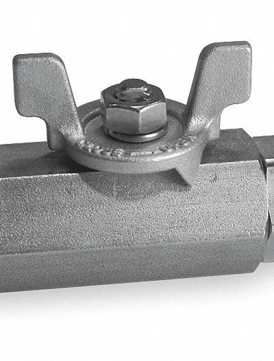 HAM-LET Manual Two-Way Ball Valve: 3/8 in - Straight-Body Stainless Steel Ball Valves