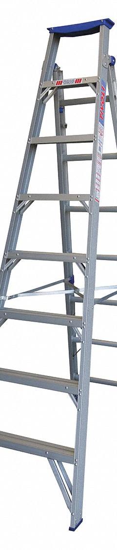 TIVOLI Combination Ladder: 2 Configurations, Aluminum, 300 lb Load Capacity, 26 lb Wt, 8 ft, 15 ft (MPN PRODP8). Key specifications — Brand: TIVOLI; Included Features: Paint Can Hook.