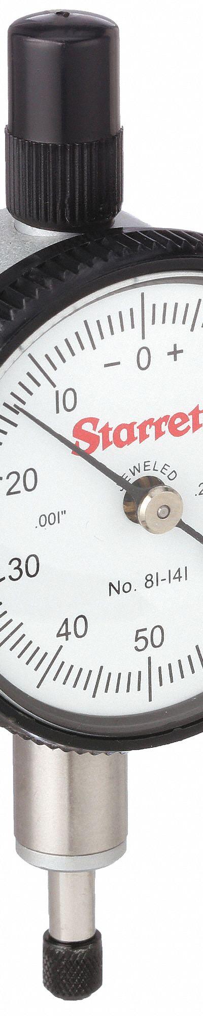 STARRETT Dial Indicator - Balanced Reading Back Lug Dial Indicators