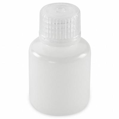 GLOBE SCIENTIFIC Storage Bottle: HDPE, 1 fl oz, 30 mL, Colorless, 20 mm Screw Closure Size - HDPE Narrow Mouth Round Lab Bottles