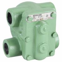 Steam Trap: Cast Iron, 1 in FNPT, 1,450 lb/hr, 75 psi Max., 450°F Max., C Pattern (MPN FTN-C4E9A). Key specifications — Brand: NICHOLSON; Installation Orientation: Horizontal; Float Material: Cast Iron; Manufacturer Series: FTN.