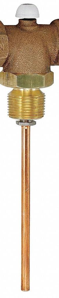 WATTS Automatic Temperature Gas Shutoff Valve: MNPT x FNPT, 3/4 in x 3/4 in Connection Size, Bronze (MPN LF210-5-M2). Key specifications — Brand: WATTS; Body Material: Bronze.