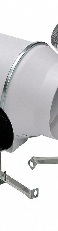 In-Line Duct Fan: 293 cfm Max., 6 in Duct, 65 W, 120V AC, 1 Ph, IP44, Thermoplastic (MPN KIT-TD150F). Key specifications — Includes: (2) Fluorescent Grilles; Brand: SOLER & PALAU; Speed Controllable: Yes; High-Efficiency Motor: No; Housing Material: Thermoplastic; Nameplate Voltage: 120V AC; Number of Speeds: 1; Airflow @ 0.000 in SP - Range: 250 to 499 cfm.