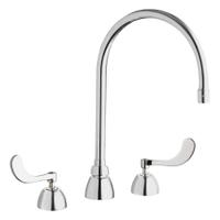 CHICAGO FAUCETS Gooseneck Kitchen/Bathroom Faucet: 786, Cast Brass, Widespread, Deck, 2 Handles (MPN 786-GN8AE73ABCP). Key specifications — Series: 786; Brand: CHICAGO FAUCETS.