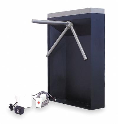 TURNSTILE 3-Arm Turnstile: 1-Way, Waist High Gate, Electric, 36 in Overall Ht - One-Way Turnstiles