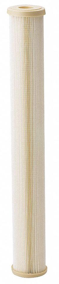 APPROVED VENDOR Water Filter Cartridge: 1 micron, Pleated, 10 gpm, 20 in Overall Ht (MPN 255485-75). Key specifications — Brand: APPROVED VENDOR; Filter Media: Resin-Impregnated Pleated-Cellulose Polyester.